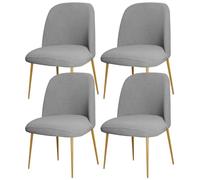 Stretch Velvet Dining Chair Cover Slipcover for Curved Back Mid Century Modern Accent Chairs Set of 2 Gray Perfect K and Living Room (Light Gray a 4PCS)