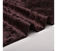 Stretch Velvet Fabric by The Metre 150cm Wide,Luxurious Shining Crushed Velvet Upholstery Material for DIY Handmade/Crafting/Apparel/Costume (Dark Coffee)