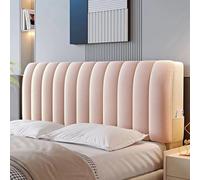 Stretch Velvet Headboard Cover, Soft and Dustproof, Washable All-inclusive Padded Protector for Single/Double/King Size Beds