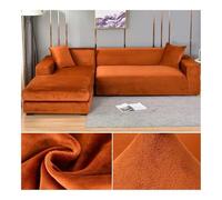 Stretch Velvet Sofa Cover for 1/2/3/4 Seat Sofas L-Shaped for Living Room Corner Protector Soft &Fits 190-230 cm (Color 18 3-Seat)