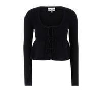 Stretch Viscose Blend Black Cardigan - female - Ganni - Cardigans - Black - S - Knitwear S