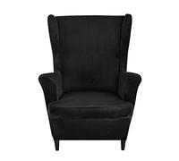 Stretch Wing Chair Covers - 2 Pack Elastic Fit 1 Seater Wingback Chair Slipcovers & Stylish Protection for Wing Chairs Easy to Install & Clean
