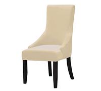 Stretch Wingback Slipcover, Universal Washable Artificial Silver Fox Velvet Dining Chair Protector Cover, for Kitchen Hotel,K,6pcs