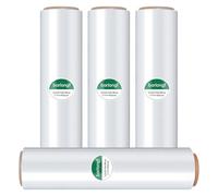 Stretch Wrap Roll 20" x 1,500ft, 80 Gauge - Clear Plastic Wrap for Moving, Packing, Pallet & Furniture - Heavy Duty Shrink Wrap Alternative, Industrial Strength Stretch Film (4 Rolls/Case)