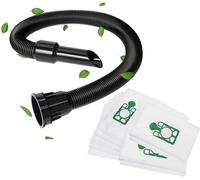 Stretchable 2.5M Hose and 10 Pcs Dust Bags for Henry Hoover Attachment, 32mm Replacement Hoover Hose, Extension Pipe Hose for Henry Hoover, Numatic, Hetty, Wet Dry Shop Vacuums