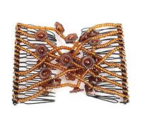 Stretchable Beaded Hair Clamp/Holder, Elastic Comb Clamp/Holder Universal Lifting Handle Camera Top Handle SLR Camera Cage Cold Shoe Expansion Carry (Coffee)