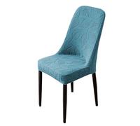 Stretchable Blue Dining Chair Slipcovers for Special-Shaped Curved Chairs - 4 Pack Elastic Fabric Easy to Clean Stylish Home Decor