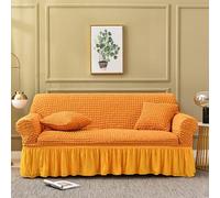 Stretchable Bubble Check Sofa Cover Universal Chaise Longue Slipcover Magic Sofa Protector for Living Room Easy Care Couch Covers (ge Right 150-190cm)