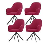 Stretchable Chair Covers Set of 4 Plaid Design for Curved Back Dining & Office Chairs Durable Wine Red Protectors Easy to Install & Stretchable Furniture Slipcovers