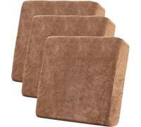 Stretchable Chenille Sofa Cush Covers Anti Slip 3 Piece Fur Protector for Corner Sofa Cael Color for Seat Cushs.