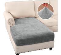 Stretchable Chenille Sofa Cush Covers Non Slip Corner Couch Slipcovers Grey Sofa Seat Protector Ele Couch Cush Case for Living Room