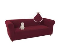 Stretchable Chesterfield Sofa Cover with Armrests Washable Couch Protector for Pets in Resint Slipcover for 3 Seater Sofas Bury