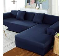 Stretchable Corner Sofa Cover Elastic 1/2/3/4 Seater Couch Protector 2-Piece Set Fits 190-230cm Sofas Color: L - Perfect for Home Décor and Protection