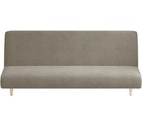 Stretchable Couch Covers Without Armrests Soft & Comfortable NonSlip for Living Room Easy to Clean Kaki ColorPerfect Furniture Protector