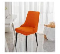 Stretchable Curved Back Dining Chair Covers with Arms Modern Slipcovers Set for Kitchen Dining Rooms, Pet-Friendly Protectors(Orange,One)