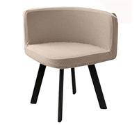 Stretchable Dining Chair Covers Curved HalfRound Set of 4 Brown for Office & Living Room Triangle Seat Protector Elastic Fit Furniture Slipcovers