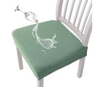 Stretchable Dining Chair Covers Removable & Washable Slipcovers 8Piece Set Green Seat Protectors for Dining Room Furniture Protection & Home Decor