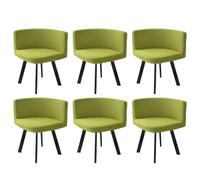 Stretchable Fruit Green Triangle Chair Covers - 6pcs Washable Half Round Stool Protectors for Hotel, Kitchen, Living Room, Office Furniture - Durable & Stylish