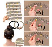 Stretchable Invisible Hair Clips, Cartoon Hair Artifact Headband, Stretchable Hair Finishing Fixer Comb, Invisible Extended Lara Hair Comb, Sweet Cartoon Spring Hair Comb (3PC-B)