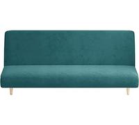 Stretchable NoArm Sofa Covers Soft & Comfortable NonSlip Peacock Blue Perfect for Living Room Decor Easy to Clean Durable Fabric Furniture Protection