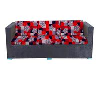 Stretchable Patio Cushion Covers for Outdoor Furniture Washable Sofa Covers PetFriendly Couch Protector Replacement Cushions 4/6/8 Pcs (Cover Only)