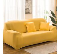 Stretchable Polyester Sofa Cover Enhancing Your Living Room Decor While Safeguarding Cushions (yellow 145-185cm)