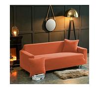 Stretchable Sofa Cover 4 Seater Solid Color Gray Couch Slipcover Durable Polyester Furniture Protector for Sofa and Armchair Easy to Clean and Install