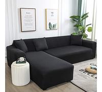 Stretchable Sofa Cover with Left Right Peninsulas Anti Scratch Cat Proof for Chaise Longue Fits L J Shapes 190 230cm Durable & Stylish Protection