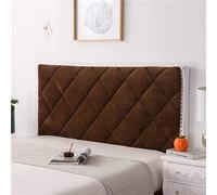 Stretchable Soft Bed Headboard Slipcover Dustproof Furniture Protector for Double Queen Super King Size Beds Solid Color Padded Cover for Wooden & Upholstered Headboards Brown 180cm