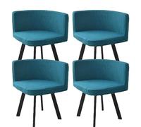 Stretchable Triangle Chair Covers - Washable Half Round Stool Covers for Hotel Kitchen Living Room & Office - 4 Pack in Blue Stone Color