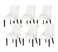 Stretchable Velvet Wingback Chair Slipcover Set 4-Piece Removable & Washable Armless Cover for Dining Room & Banquet Soft Stylish Protection for Furniture