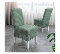 Stretchable Washable Chair Covers, Universal Removable Covers for Parson and Banquet Chairs Made of Wood, Tear-Resistant Protection for Home, Hotel, Events (Green)
