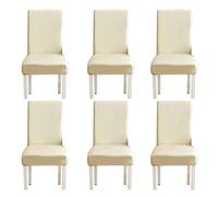 Stretchable Waterproof Faux Leather Dining Chair Covers Set of 2/4/6 - Removable Washable, Spill-Proof Protection for Kitchen & Dining Room