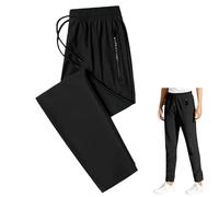 Stretchactive Pants for Women, Breathable, Quick Drying, Comfy with Zipper Pockets (Black A,L)
