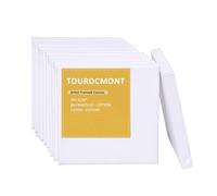 Stretched Canvas 15x15cm 6"x6", 12-Pack, 100% Cotton 380 g/m² - Canvases for Painting Painting Canvas Pre-Stretched Canvas 1.7cm Thick, Blank Canvas Paint Canvases