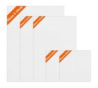 Stretched Canvas 5 Pack Multi-Size (30 * 40cm, 25 * 30cm, 20 * 20cm) Triple Primed Canvases for Painting Acrylic, Oil, Watercolour, Professional Art Set for Artists & Beginners