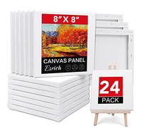 Stretched Canvases for Painting,8x8,Pack of 16,Primed Acid-Free,5/8 Inch Thick Wood Frame Blank Canvas,Art Canvases for Beginners,Artists for Oil Paint,Acrylic Paint,Pouring Painting.