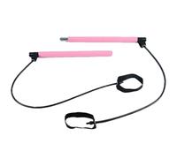 Stretched Fusion Pilates Bar - Elastic Modeling, Compact, Portable Fitness Stick, Disassembles in Two Steps, Steel Cores, Foam Grip Resistance Rope System | For Yoga Pilates Core