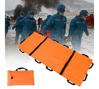 Stretcher,12 Handles Portable Soft Stretcher, Foldable Oxford Cloth Emergency Transport for Patients, Lightweight Mountain Medical Rescue Stretcher (Orange)