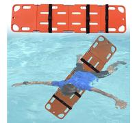 Stretcher,Foldable Aquatic Spine Board for Public Pools - Water Floating Backboard, Plastic First Aid Immobilizer, Life-Saving 4-Fold Stretcher for Emergency Rescue