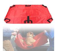 Stretcher,Foldable Pet Stretcher for Dogs, Waterproof Animal Rescue Carrier with Safety Straps, Portable Soft Transport Stretcher for Emergencies - Red
