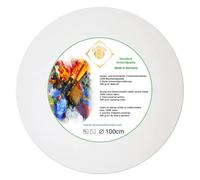 Stretcher Frame Round Canvas 100 cm Made of Spruce Wood Covered with 380 g/m² Cotton Fabric Primed - Made in Germany