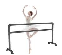 Stretching Dance Bar Adjustable Ballet Barre 3.3-9FT Black/White 500kg Capacity(Black,2M/6.6FT)