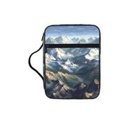 Stretching Mountain Ranges Print Bible Cover Case/Book Cover, Bible Case for Women Girls,with Handle Fits for Standard Size Bible