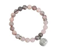 Stretching Reflection Stone Bangle Rose Equid Pattern Tree Symbol Smooth Beads Nonallergenic Spiritual Jewelry Present Rose Equid Ankle Chain Life Bangle