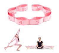 Stretching Strap, Multi-Loop Elastic Yoga Stretch Strap Flexible Stretch Resistance Bands Stretching Equipment for Physical Therapy, Pilates, Yoga, Dance, Gymnastics Exercise (Pink)