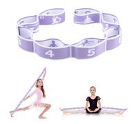 Stretching Strap, Multi-Loop Elastic Yoga Stretch Strap Flexible Stretch Resistance Bands Stretching Equipment for Physical Therapy, Pilates, Yoga, Dance, Gymnastics Exercise (Purple)