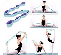 Stretching Strap with Loops for Flexibility - Yoga, Pilates, Exercise and Physical Therapy - Elastic Fitness Resistance Bands Portable Home Gym Accessories Full Body Stretch - 11 Loops