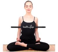 StretchNHeal Multi-Use Wooden Yoga Stick - Physical Workout Exercise Dowel, Stretch and Mobility Stick - Easy Carry, Collapsible and Portable Posture Corrector Pole (Regular - 26" with Sleeve)
