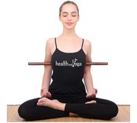 StretchNHeal Multipurpose Wooden Pranayama Stick - Lung Opener for fuller Breathing - Posture Corrector and Flexibility Enhancer - Detachable Robust Yoga Pole (Regular - 26 Inches)